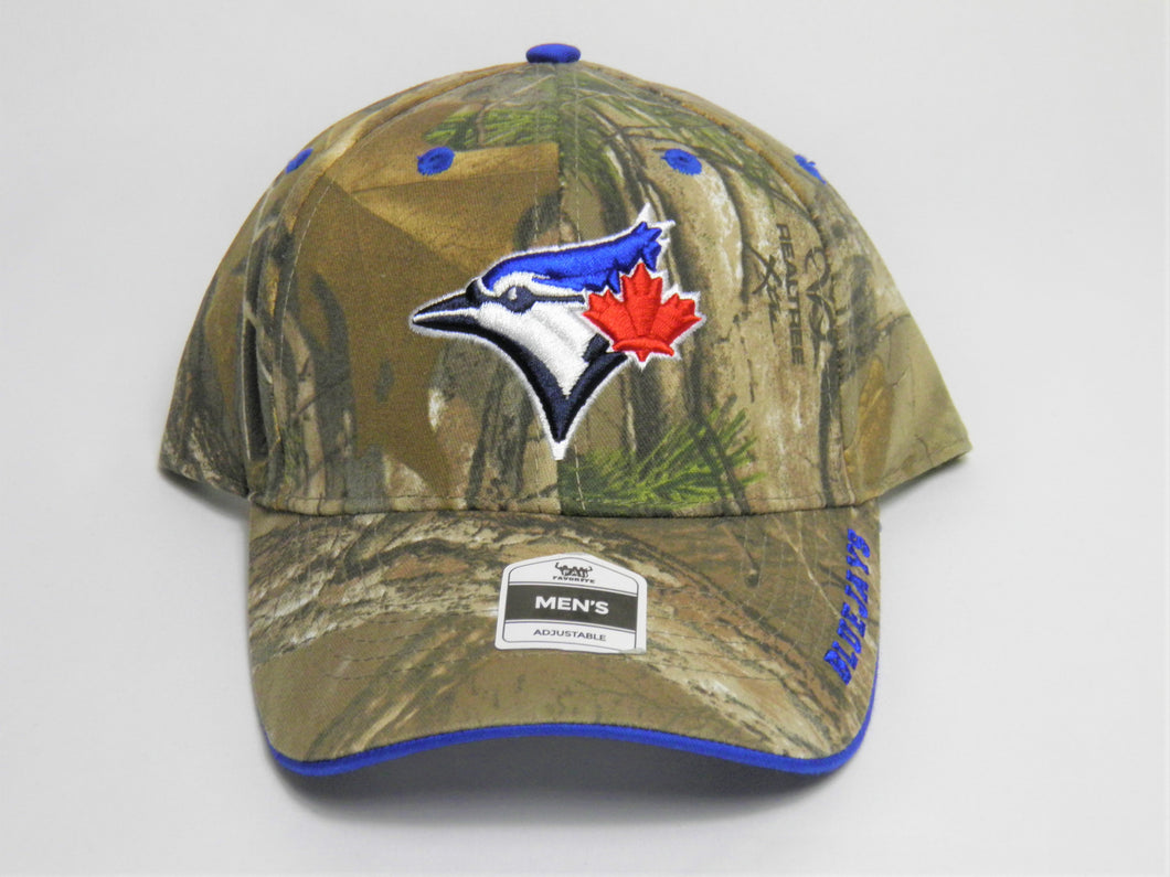 Toronto Blue Jays Adult Adjustable Cap With Velcro Strap - Real Tree Frost