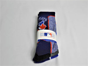 Toronto Blue Jays Adult Sports Socks - Black/Grey