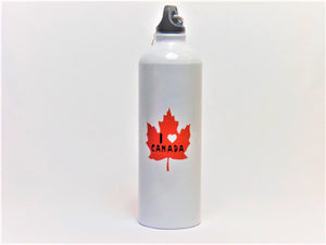 Canada Water Bottle With Red Maple Leaf