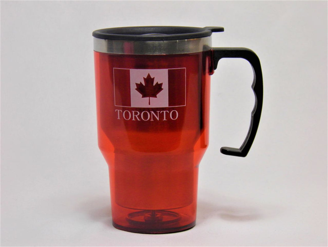 Toronto Travel Mug With Canada Flag And Handle