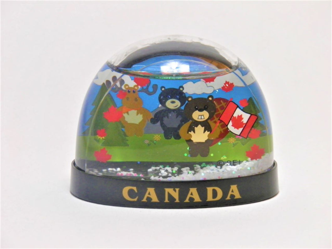 Canada Snow Globe -  Animals Camping