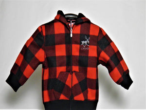 Canada Kids Hood With Red and Black Check