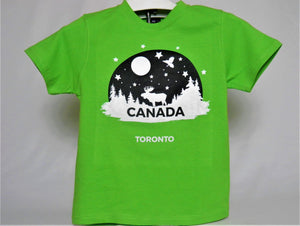 Toronto Kids T-shirt Canada Moose/Moon GLOW
