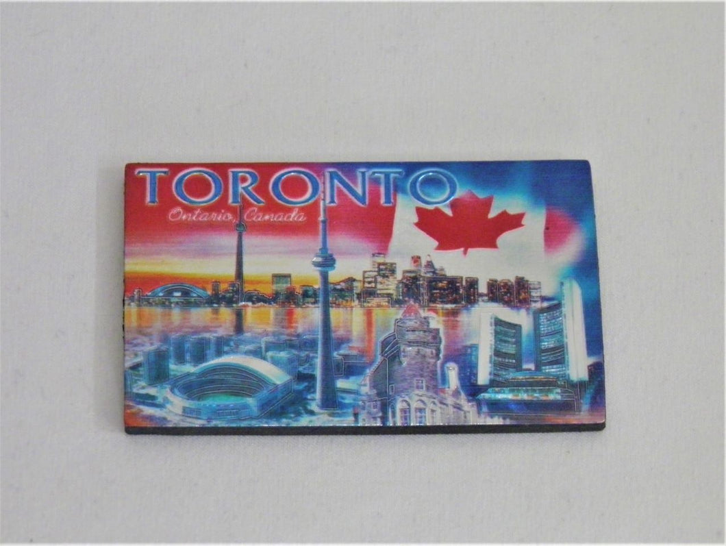 Toronto Monuments With Canada Flag Magnet
