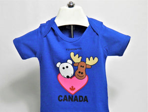 Toronto Infant Short Sleeves T-Shirt - I Love Canada Design