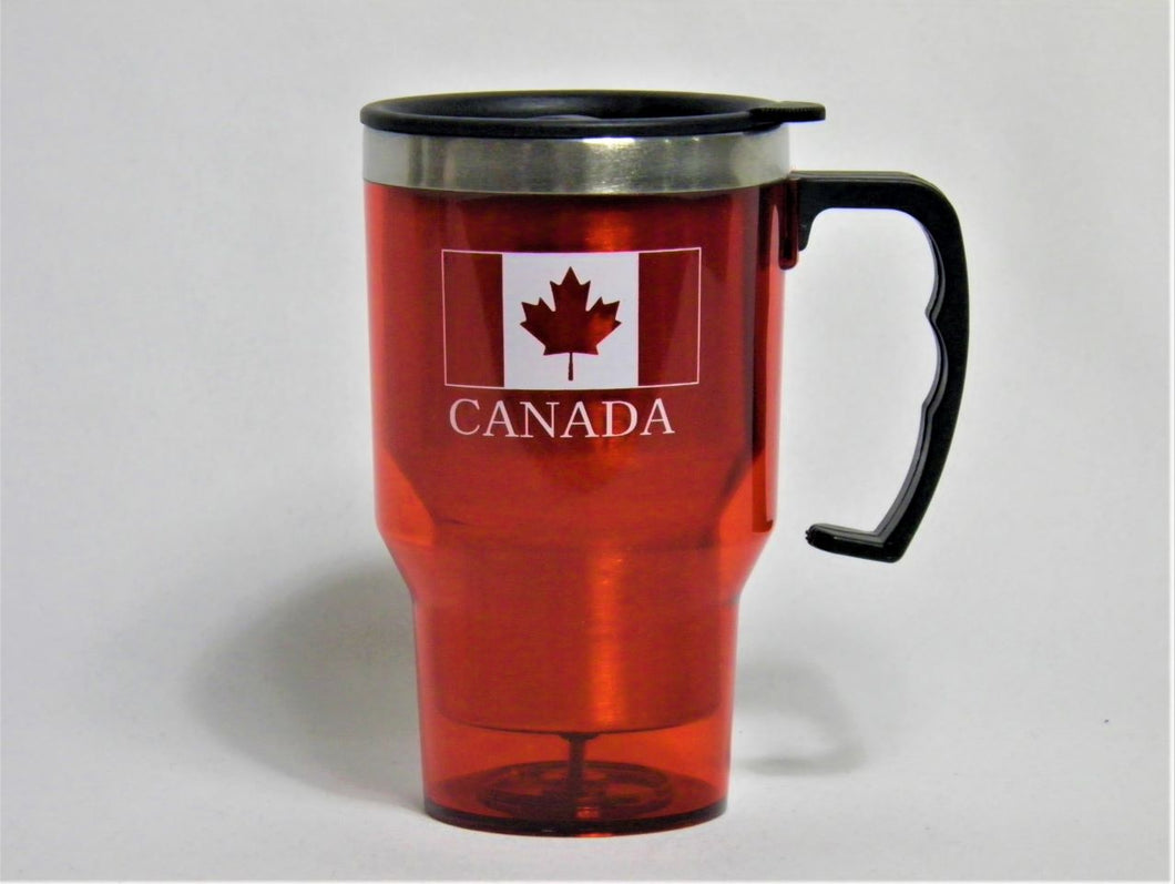 Canada Travel Mug With Canada Flag And Handle