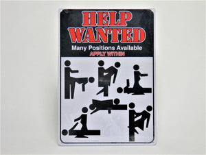 Novelty Metal Sign - HELP WANTED
