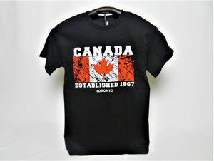 Adult T-shirt Scratch Canada Flag