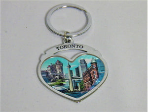 Toronto Heart Shaped keychain Blue